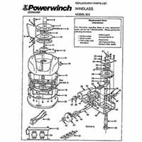 Powerwinch Model 825 Windlass Parts List