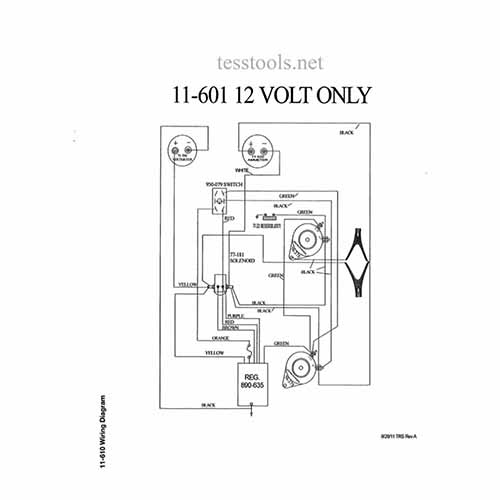 Model 11-601 Click Here for a Parts List, Wiring Diagram, and Troubleshooting Guide