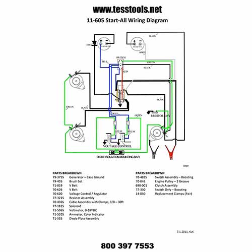 Model 11-605 Click Here for a Parts List, Wiring Diagram, and Troubleshooting Guide