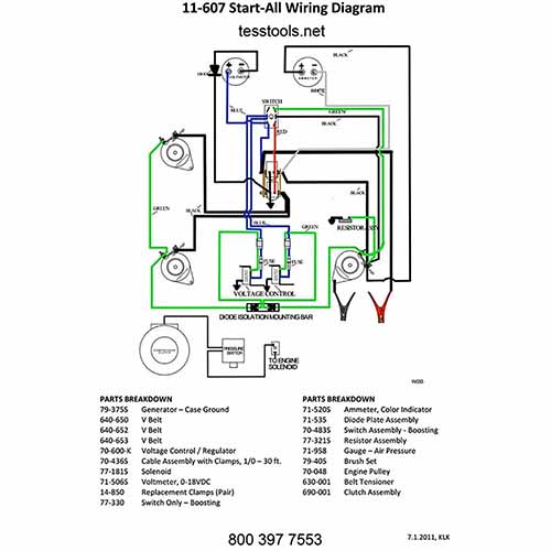 Model 11-607 Click Here for a Parts List, Wiring Diagram, and Troubleshooting Guide