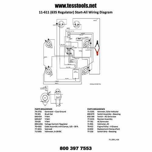 Model 11-611w/Regulator Click here for A Parts List, Wiring Diagram, and Troubleshooting Guide