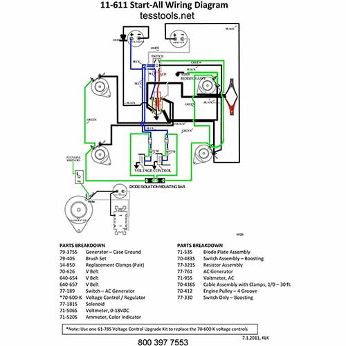 Model 11-611 Click Here for a Parts List, Wiring Diagram, and Troubleshooting Guide