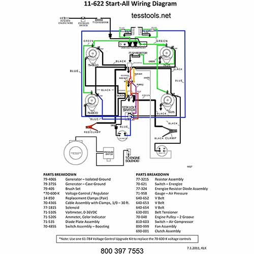 Model 11-622 Click Here for a Parts List, Wiring Diagram, and Troubleshooting Guide