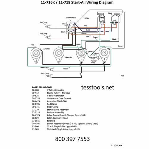 Model 11-716k  Click Here for a Parts List, Wiring Diagram, and Troubleshooting Guide