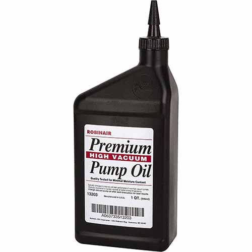 ROBINAIR 13203 ONE QUART PREMIUM VACUUM PUMP OIL.