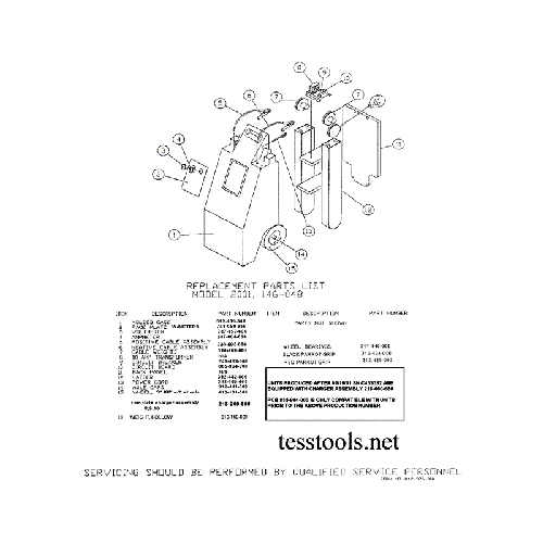 Model 2001 Click here for a Parts List,Wiring Diagram or Schematic