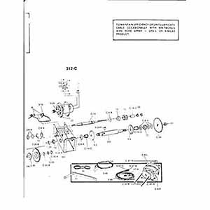 POWERWINCH MODEL 312C TRAILER WINCH PARTS LIST