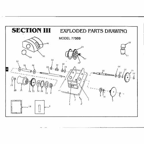 Powerwinch Model 500 Windlass Parts List