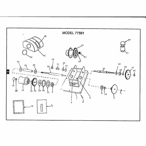 Powerwinch Model 501 Windlass Parts List