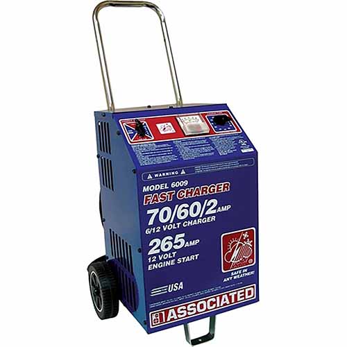 6012 Associated Equipment Charger 6/12V 70/60A, 250 Amp Cranking Assist