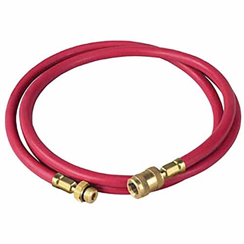 Robinair 63096 96" Red Enviro-Guard Hose, 14Mm X 1/2" Acme Fittings For R-134A