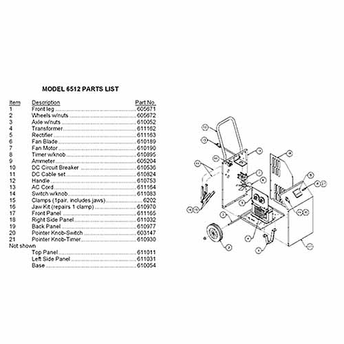 Associated Model 6512 Battery Charger Parts List,Wiring Diagram,Schematic