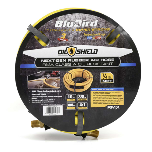 10011082 Blubird Blubird Oil Shield Rubber Air Hose 3/8 In. X 10 Ft