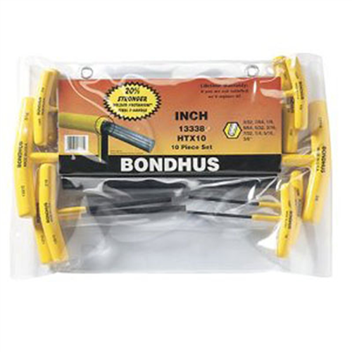 13338 Bondhus Corp. 10Pc Set Graduated T-Hnd