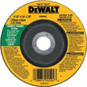 DW4524 Dewalt 4.5"X1/4"X7/8" Masonry G/W