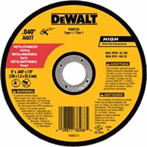 DW8725 Dewalt 6" X .040" X 7/8" A60T Metal Thin