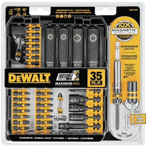 DWA2T35IR Dewalt 35-Pc Impact Ready 1/4" Hex Shank Si