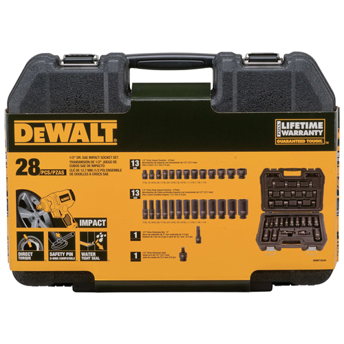 DWMT19244 Dewalt Dewalt 28Pc Sae 1/2"Dr Im Socket Combo Set