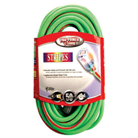 2548sw0054 Coleman Cable 50 Ft Extension Cord Green/Red