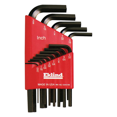 10113 Eklind Tool Company Hex Key Set 13 Pc Sae Short .050-3/8In.