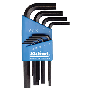 10509 Eklind Tool Company Hex Key Set 9 Pc Metric Short 1.5-10Mm