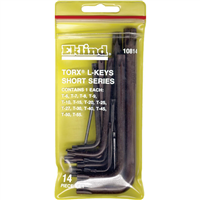 10814 Eklind Tool Company Torx-L-Key 14 Pc. Short Torx L-Key Vinyle Pouch