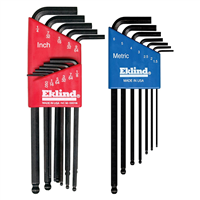 13218 Eklind Tool Company Hex Key Set 18 Pc Ball End 13211/13607 Combo