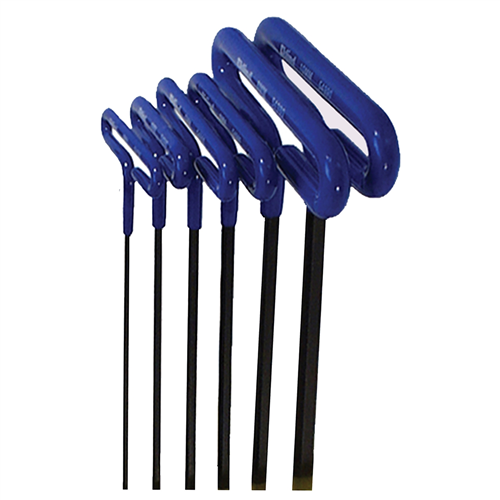 55166 Eklind Tool Company Hex Key Set 6 Pc T-Handle 6In. Metric 2-6Mm Cush