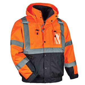 25585 Ergodyne 8381 Xl Orange Type R Class 3 3-In-1 Bomber Jacket