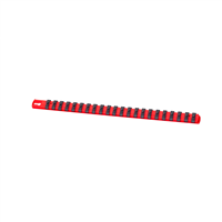 8400M Ernst Mfg. 18&Rdquo; Magnetic Socket Organizer And 22 Twist Lock Clips - Red - 1/4&Rdquo;