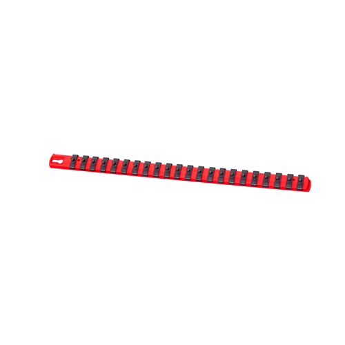 8400M Ernst Mfg. 18&Rdquo; Magnetic Socket Organizer And 22 Twist Lock Clips - Red - 1/4&Rdquo;