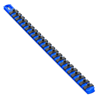 8403 Ernst Mfg. 18&Rdquo; Socket Organizer And 22 Twist Lock Clips - Blue - 1/4&Rdquo;