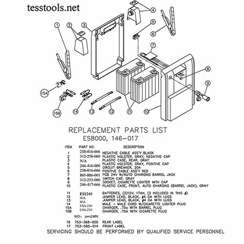 Model ES8000 Click here for a Parts List