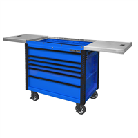 EX4106TCSBLBK Extreme Tools 41" 6 Drawer Slide Top Tool Cart, Blue