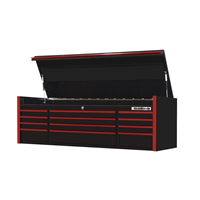 GW722512CHBKR Extreme Tools 72In 12-Drawer Top Chest, Black-Red Handles