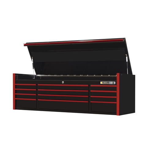 GW722512CHBKR Extreme Tools 72In 12-Drawer Top Chest, Black-Red Handles