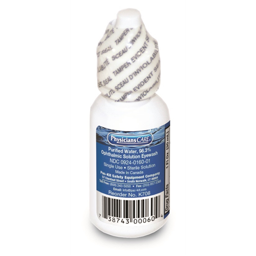 K708 First Aid Only Eyewash Bottle Screw Cap 1 Oz.