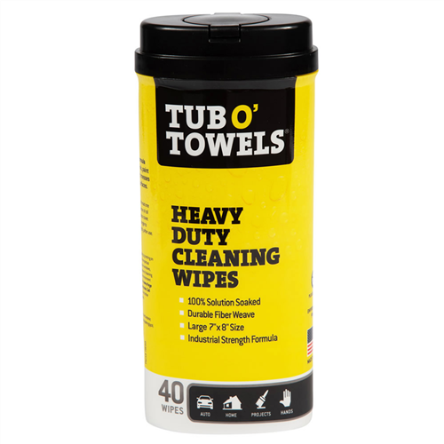 Tub O' Towels Heavy Duty Cleaning Wipes, 40 count