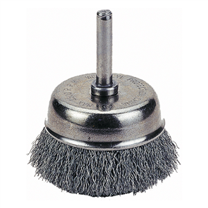 1423-2108 Firepower Cup Brush, 2 1/2", Crimped Wire