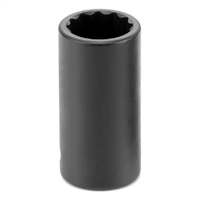 1112MSD Grey Pneumatic 3/8" Dr 12Mm 12 Pt Semi-Deep Impact Socket