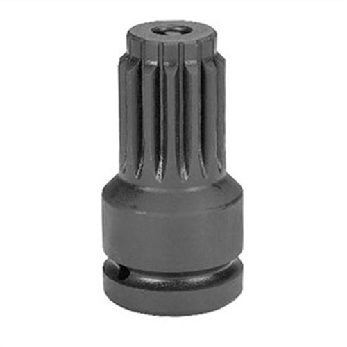 3011A Grey Pneumatic 3/4" Female X #5 Spline Male Adapter W/ Pin Hole