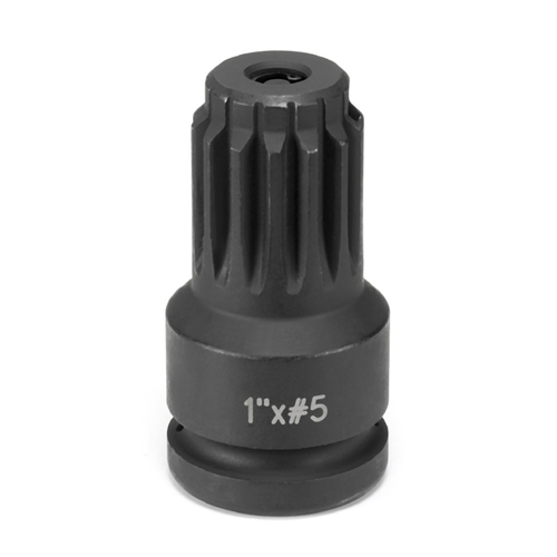 4011A Grey Pneumatic 1In F X #5 Spline M Adapter W/ Lock Button