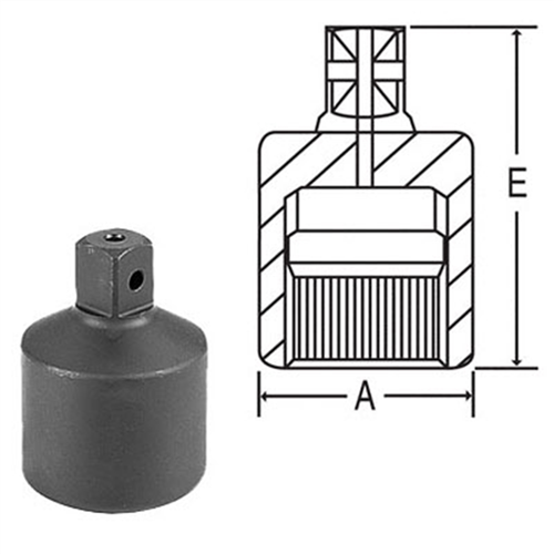 5008AB Grey Pneumatic #5 Spln X 3/7"M Adpt