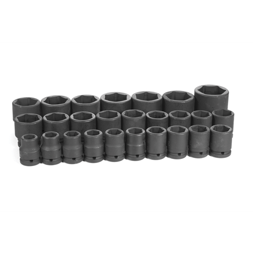 8026M Grey Pneumatic 3/4" Drive 26 Pc Standard Metric Set 19-50 Mm