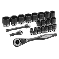 82622 Grey Pneumatic 1/2" Dr. 22Pc Fractional Duo-Socket Set - 6 Pt.