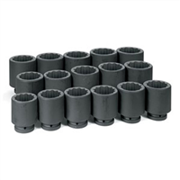 9116D Grey Pneumatic 1" Dr 16 Pc. Deep Frac Set