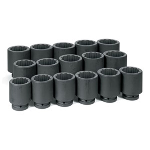 9116D Grey Pneumatic 1" Dr 16 Pc. Deep Frac Set