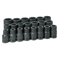 9121D Grey Pneumatic 1Dr 21Pc Deep Frac Set 3/4 To 2