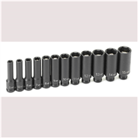 9712MDG Grey Pneumatic 1/4"Dr 12Pc Dp Mag