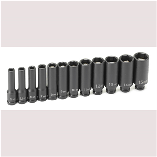 9712MDG Grey Pneumatic 1/4"Dr 12Pc Dp Mag